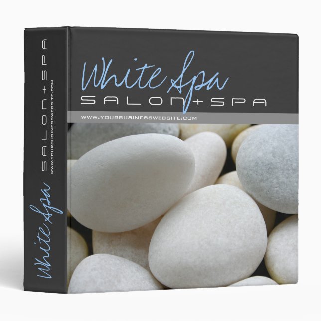 Classeur Simple White Pebbles Photo Salon Et Spa Moderne (Devant/Côté)