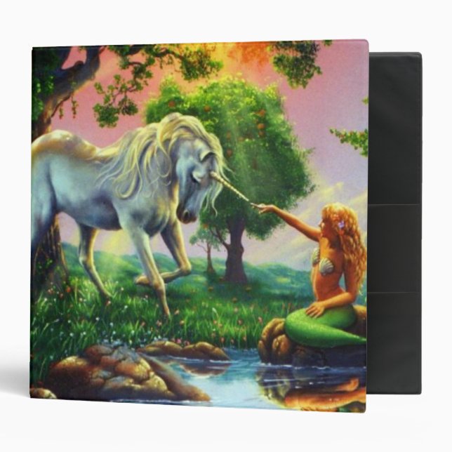Classeur sirène et licorne (Devant/intérieur)