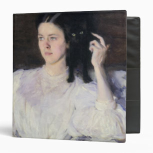 Classeur Sita et Sarita, ou jeune fille avec un chat