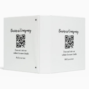 Classeur Site web d'entreprise simple code-barres QR ajoute