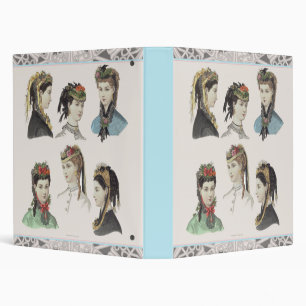 Classeur Six beautés victoriennes de plat de mode antique