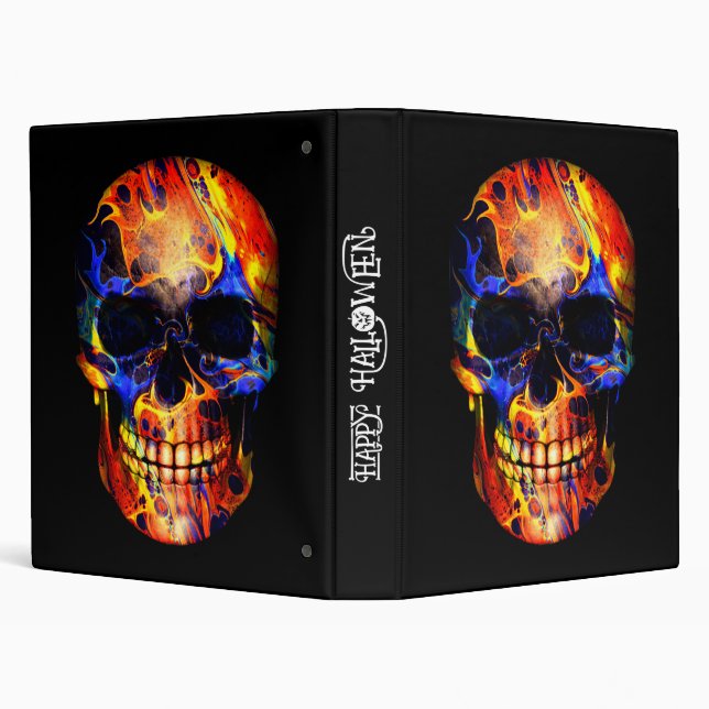 CLASSEUR SKELETON JUTEAU COLORÉ HAPPY HALLOWEEN (Arrière-plan)
