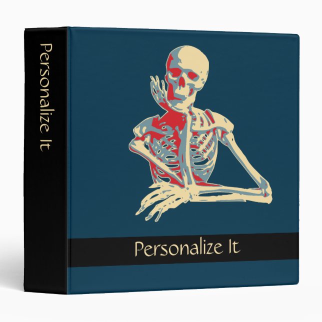 Classeur Skeleton rétro (Devant/Côté)