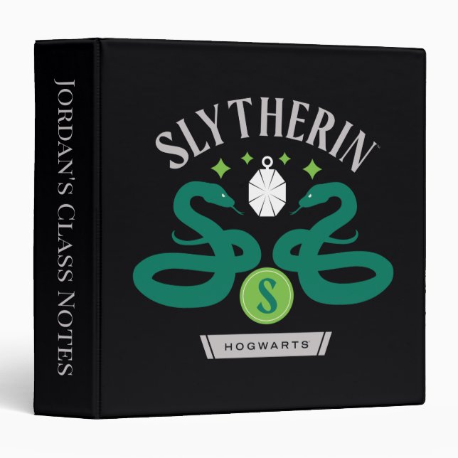 Classeur SLYTHERIN™ House Double Snake Locket Graphique (Devant/Côté)