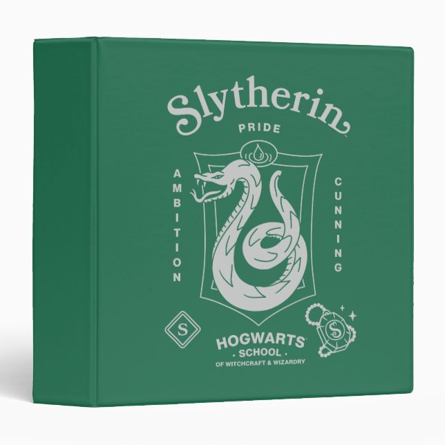 Classeur SLYTHERIN™ Pride Ambition Cunning Crest (Devant/Côté)