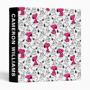 Classeur Snoopy Black & Magenta Motif