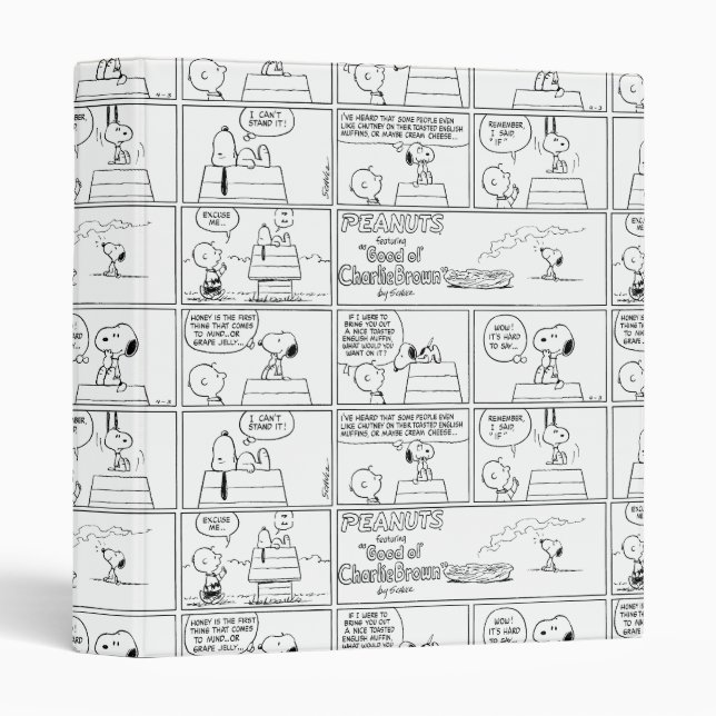 Classeur Snoopy & Charlie Brown | Muffin anglais (Devant/Côté)