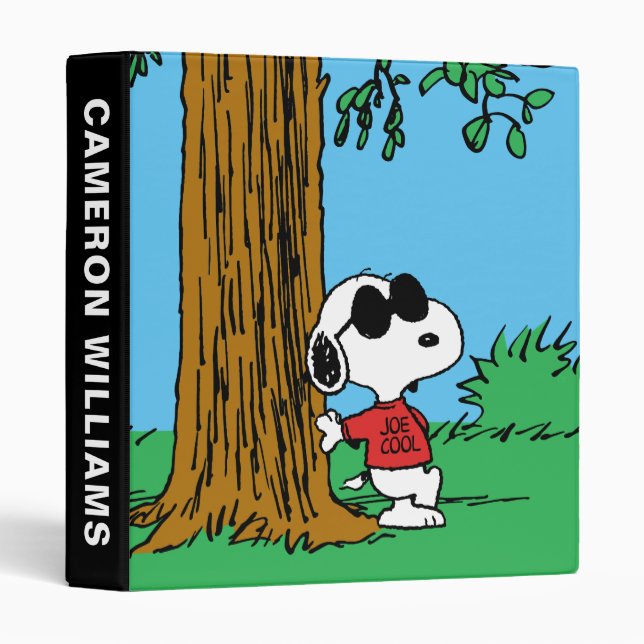 Classeur Snoopy "Joe Cool" debout (Devant/Côté)