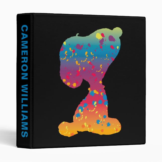 Classeur Snoopy Rainbow Graffiti Silhouette (Devant/Côté)