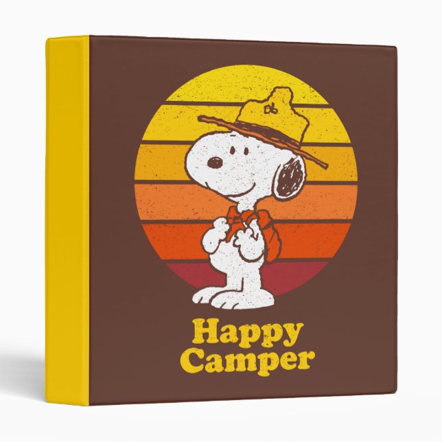 Classeur Snoopy | Scout Beagle - Happy Camper (Devant/Côté)