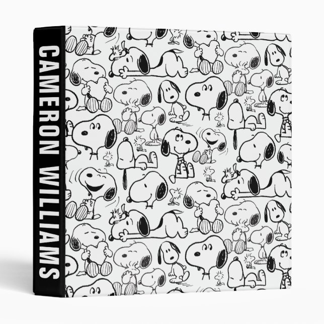 Classeur Snoopy Smile Giggle Lauder Motif (Devant/Côté)