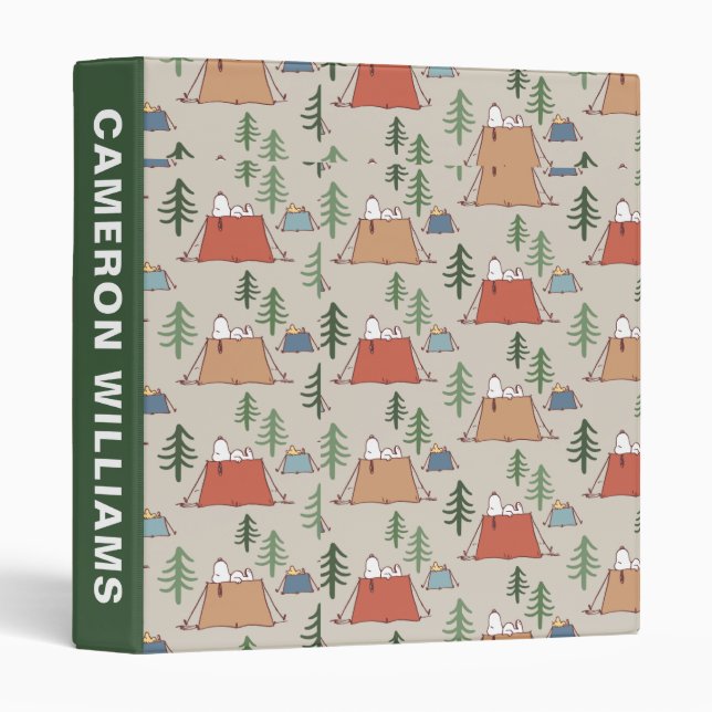 Classeur Snoopy & Woodstock Go Camping Motif (Devant/Côté)