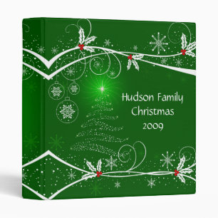 Classeur Snowflakes Holly Tree Photo Album - 1"