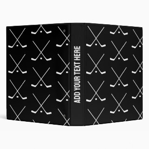 Classeur Sobres de hockey noir simple élégant personnalisé