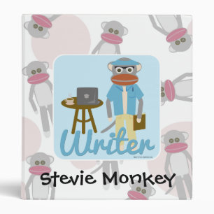 Classeur Sock Monkey Writer Deluxe Cartoon Design