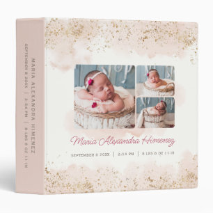 Classeur Soft Nouveau-né Fille bébé Photo Album Blush Pink