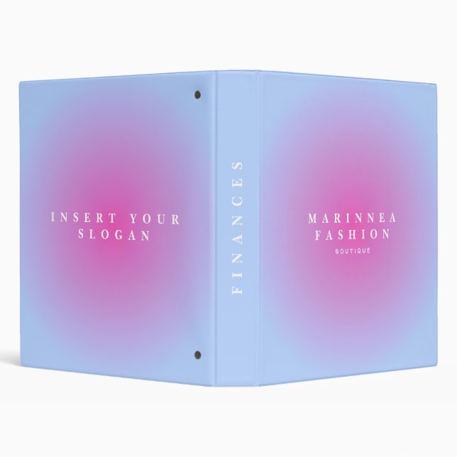 Classeur Soft Purple Blue Gradient Aura 3 Ring Binder  (Arrière-plan)