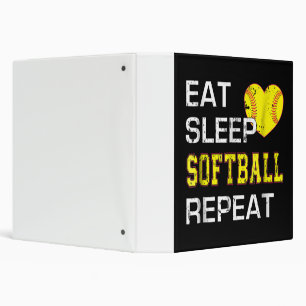 Classeur Softball Eat Sleep Softball Répétition