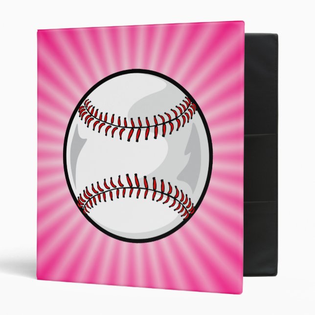 Classeur Softball rose (Devant/intérieur)
