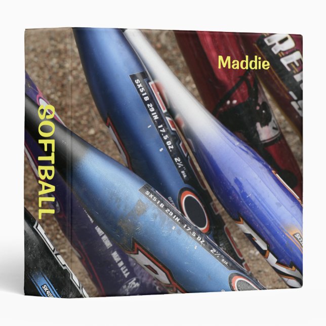 Classeur Softball Star, Softball Bats, (Devant/Côté)