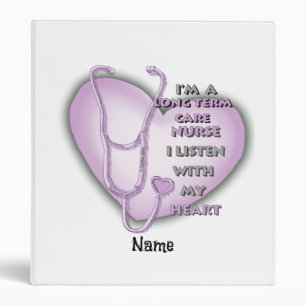 Classeur Soins de longue durée du coeur pourpre Infirmière