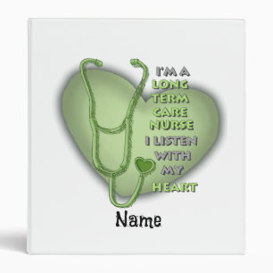 Classeur Soins de longue durée du coeur vert Infirmière