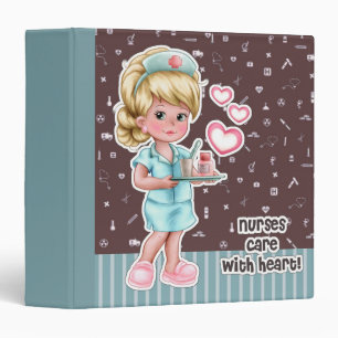 Classeur Soins infirmiers avec coeur. Cadeau d'infirmière b