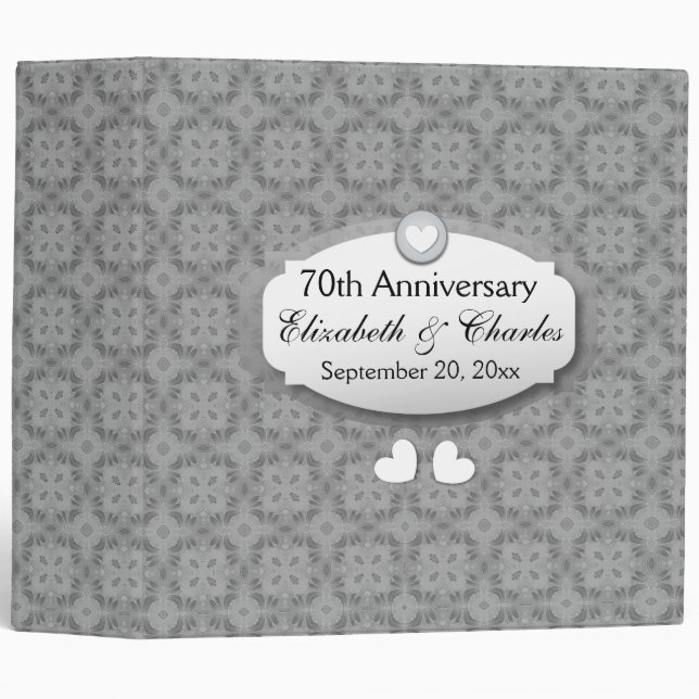 Classeur soixante-dixième Platine Z03 d'anniversaire de (Devant/Côté)