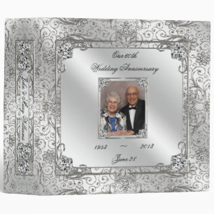 Classeur Soixantième anniversaire de mariage élégant 2"