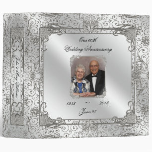 Classeur Soixantième anniversaire de mariage élégant 2"