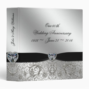Classeur soixantième Anniversaire de noces de diamant 1,5"