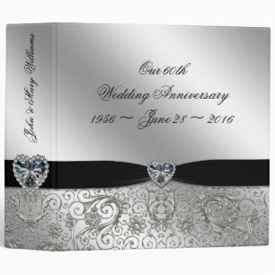 Classeur soixantième Anniversaire de noces de diamant 2"