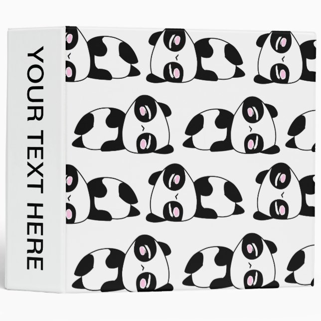 Classeur somnolent de panda (Devant/Côté)