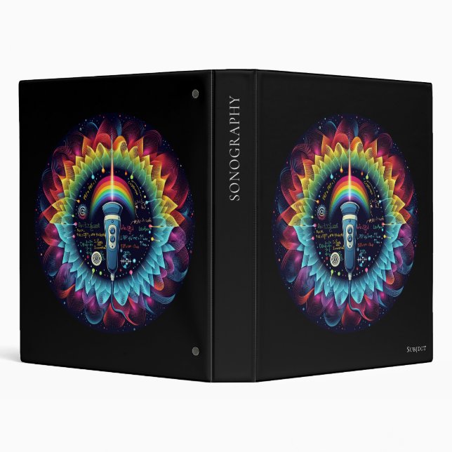 Classeur Sonographie-Colorful Ultrasound Vagues-Physique (Arrière-plan)