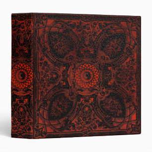 Classeur Sorcière gothique Rouge cuir noir Livre d'ombres