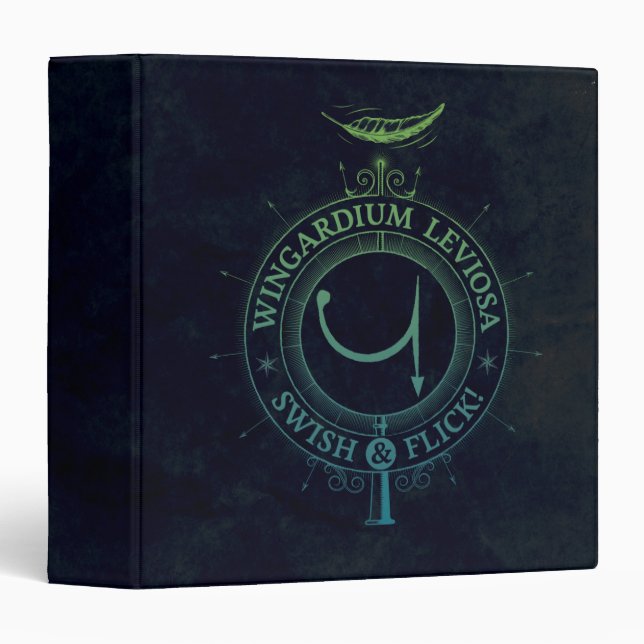 Classeur Sortilège Harry Potter | Graphisme Wingardium Levi (Devant/Côté)