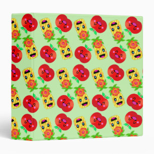 Classeur Sourire Joyeux mignon adorable Pomme douce ananas