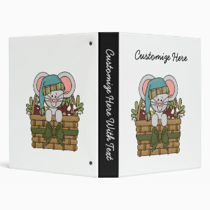 Classeur Souris de Noël dans le panier