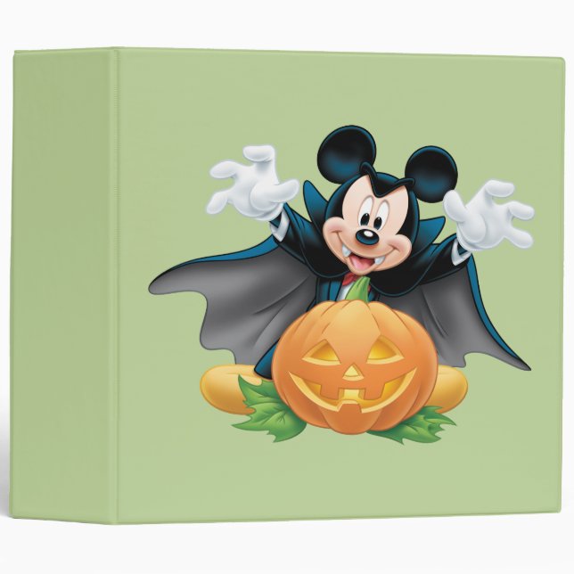Classeur Souris Mickey Halloween 1 (Devant/Côté)