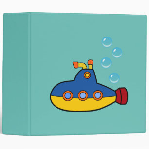 Classeur Sous-marin de Jouet Jaune et Bleu avec bulles d'ea