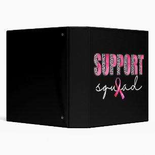 Classeur Soutien de l'équipe Leopard Rose guerrier Cancer d