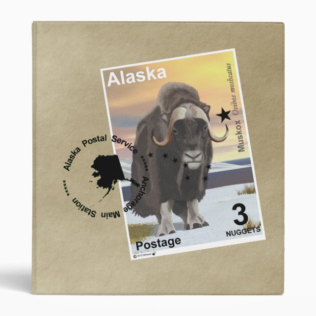 Classeur Souvenir du timbre de Muskox (Devant)