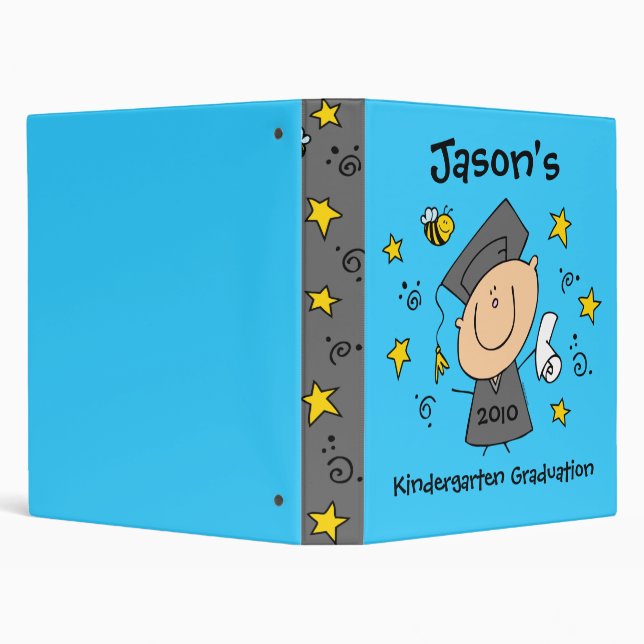 Classeur Souvenir mignon de coutume de diplômé de garçon (Arrière-plan)