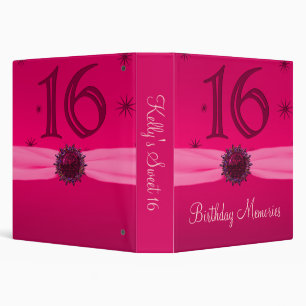 Classeur Souvenir rose heureux de l'anniversaire 16