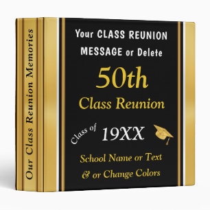 Classeur Souvenirs de la réunion de 50e classe personnalis