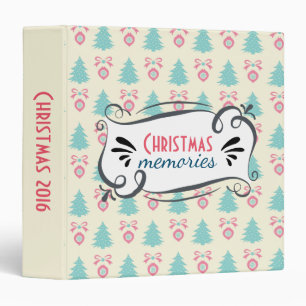 Classeur Souvenirs de Noël Motif rétro Festive