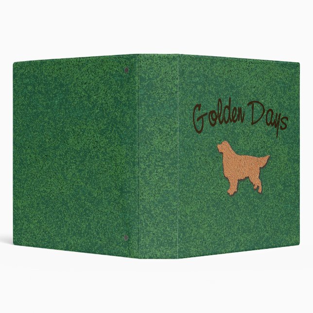 Classeur Souvenirs d'or de golden retriever de jours (Arrière-plan)