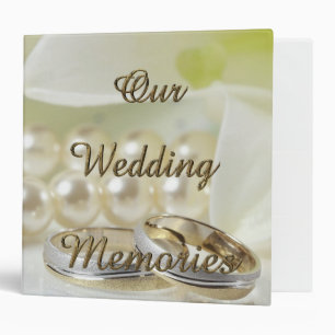 Classeur Souvenirs mariages Typographie romantique d'or per