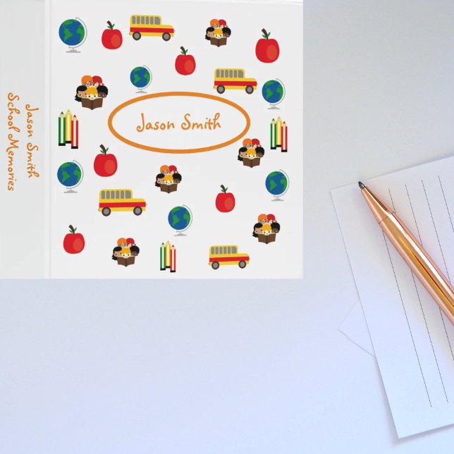 Classeur Souvenirs scolaires des enfants mignons (Créateur téléchargé)
