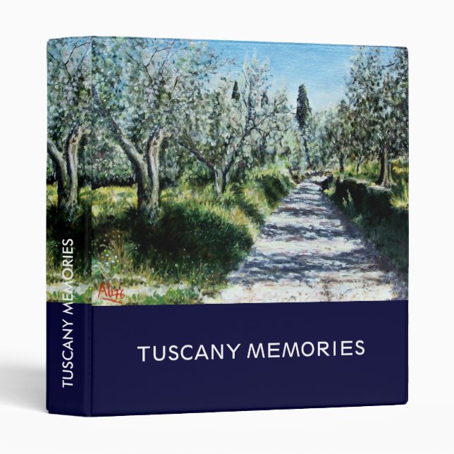Classeur SOUVENIRS TOSCANE - OLIVIERS fv (Devant/Côté)